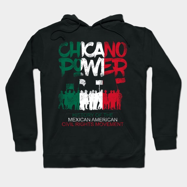 Chicano Mexico American Movement History Mexican Vintage Style Hoodie by Tesign2020